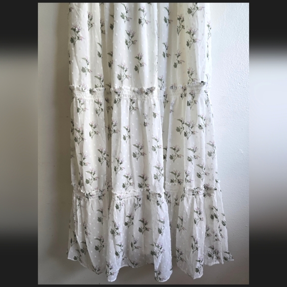 NWT! O.P.T. , Cypress Midi Dress, White/Green/Lilac, Size Large, MSRP $148 - Picture 10 of 13